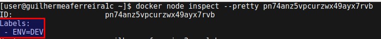 docker node inspect with --pretty flag.